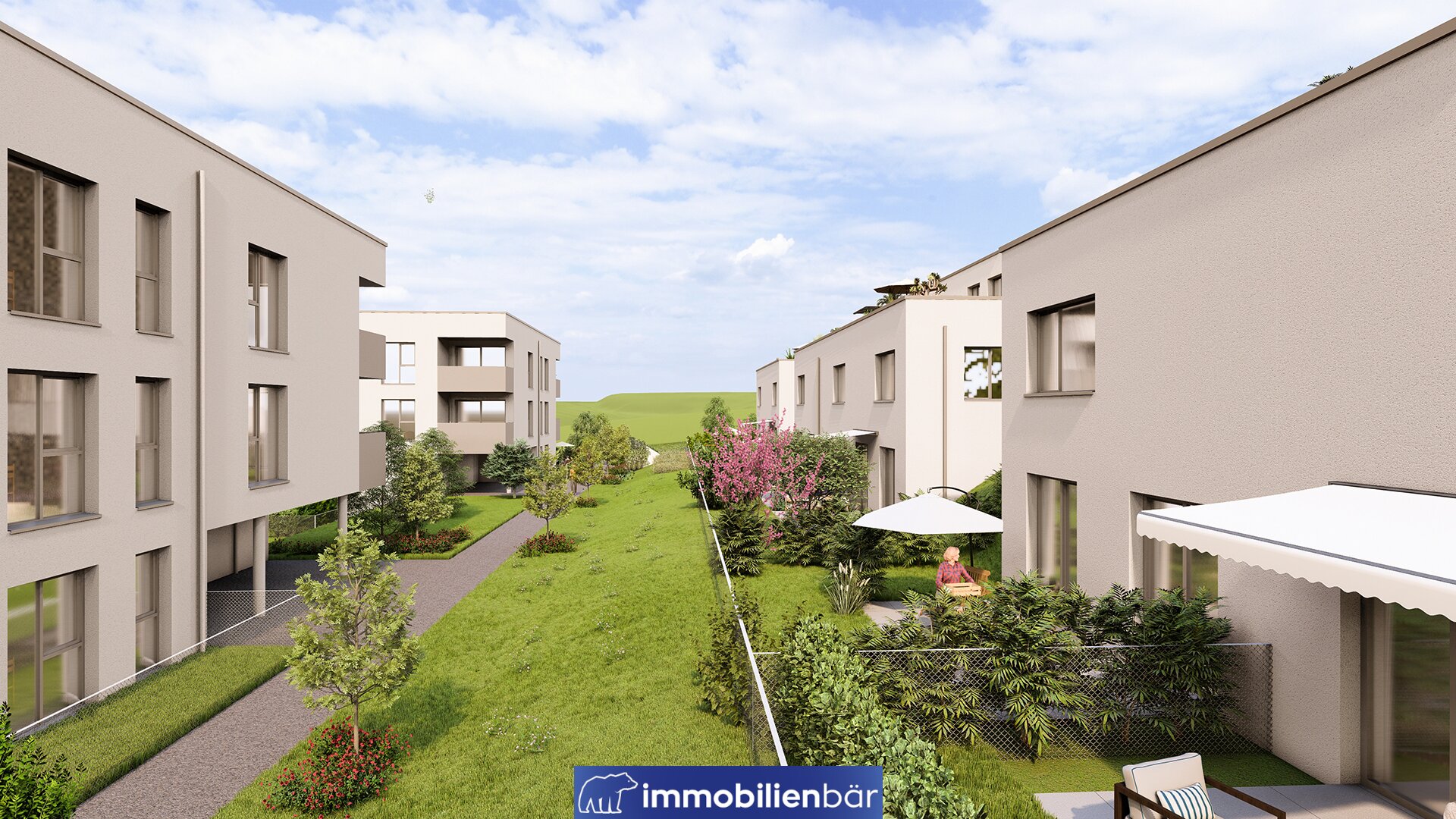 BELVARIA - Ensemble - Reihenhaus mit Dachterrasse, Garten und Doppelcarport – Bild 2 von 10